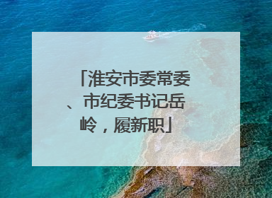 淮安市委常委、市纪委书记岳岭，履新职