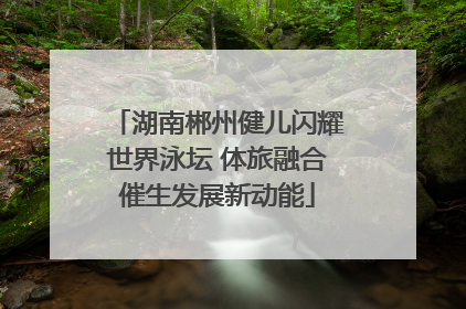 湖南郴州健儿闪耀世界泳坛 体旅融合催生发展新动能