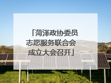 菏泽政协委员志愿服务联合会成立大会召开