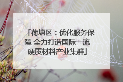 荷塘区：优化服务保障 全力打造国际一流硬质材料产业集群