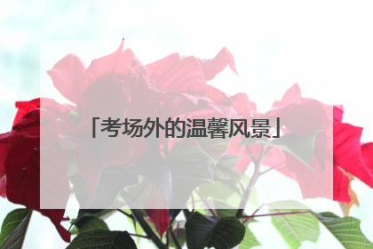 考场外的温馨风景