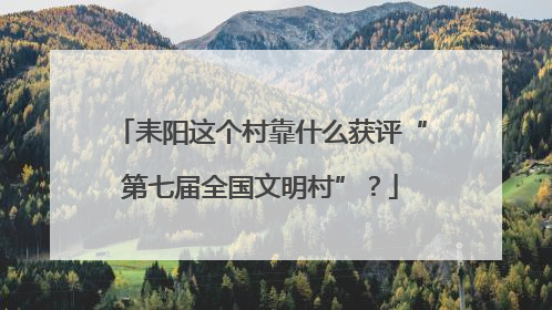 耒阳这个村靠什么获评“第七届全国文明村”？
