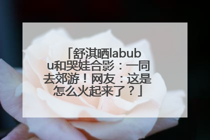舒淇晒labubu和哭娃合影：一同去郊游！网友：这是怎么火起来了？