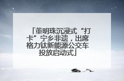 董明珠沉浸式“打卡”宁乡非遗，出席格力钛新能源公交车投放启动式