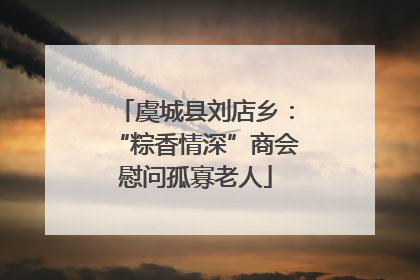 虞城县刘店乡：“粽香情深”商会慰问孤寡老人