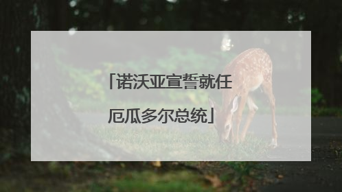 诺沃亚宣誓就任厄瓜多尔总统