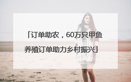 订单助农，60万只甲鱼养殖订单助力乡村振兴