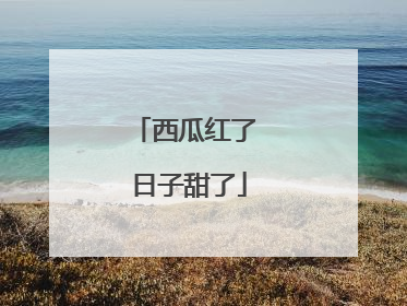 西瓜红了 日子甜了