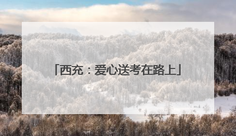 西充：爱心送考在路上