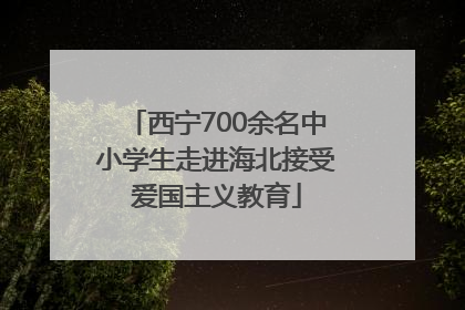 西宁700余名中小学生走进海北接受爱国主义教育