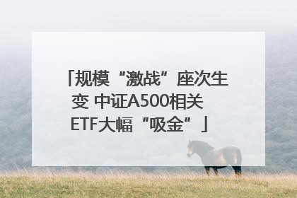 规模“激战”座次生变 中证A500相关ETF大幅“吸金”