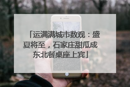 运满满城市数观：盛夏将至，石家庄甜瓜成东北餐桌座上宾