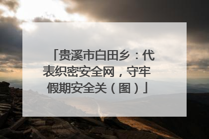 贵溪市白田乡：代表织密安全网，守牢假期安全关（图）