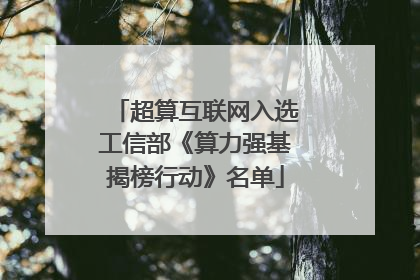 超算互联网入选工信部《算力强基揭榜行动》名单
