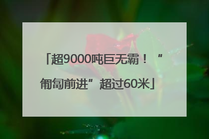 超9000吨巨无霸！“匍匐前进”超过60米