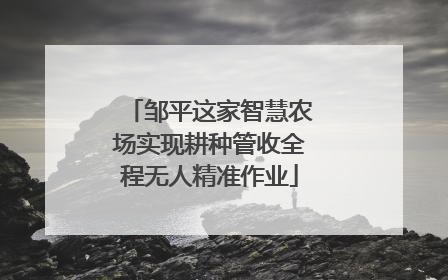 邹平这家智慧农场实现耕种管收全程无人精准作业