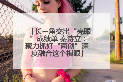 长三角交出“亮眼”成绩单 秦诗立：聚力抓好“两创”深度融合这个棋眼