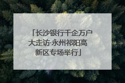 长沙银行千企万户大走访·永州祁阳高新区专场举行