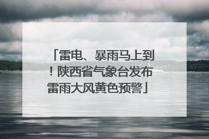 雷电、暴雨马上到！陕西省气象台发布雷雨大风黄色预警