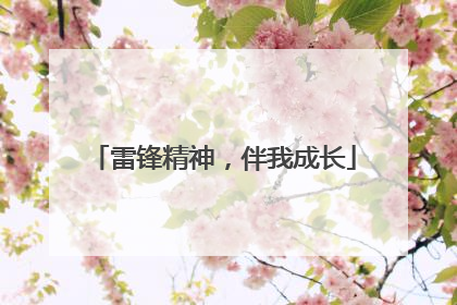 雷锋精神，伴我成长
