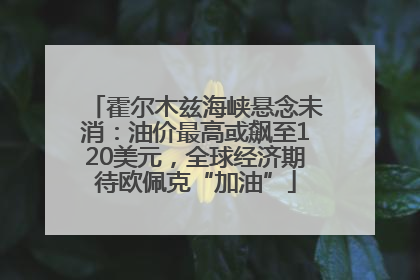 霍尔木兹海峡悬念未消：油价最高或飙至120美元，全球经济期待欧佩克“加油”