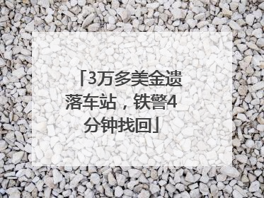 3万多美金遗落车站，铁警4分钟找回
