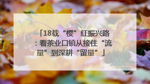 18载“樱”红振兴路：看茶业口镇从接住“流量”到深耕“留量”