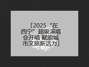 2025“在西宁”超级演唱会开唱 赋能城市文旅新活力