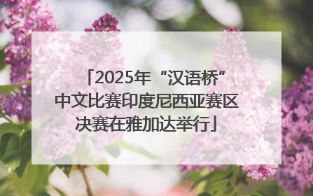 2025年“汉语桥”中文比赛印度尼西亚赛区决赛在雅加达举行