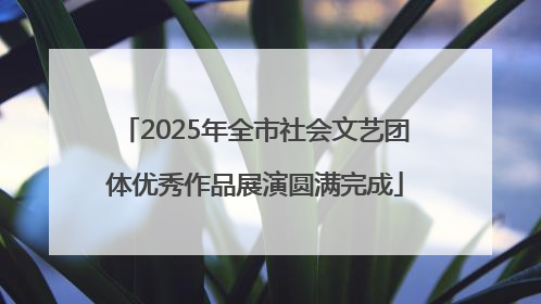 2025年全市社会文艺团体优秀作品展演圆满完成