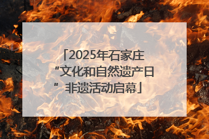 2025年石家庄“文化和自然遗产日”非遗活动启幕