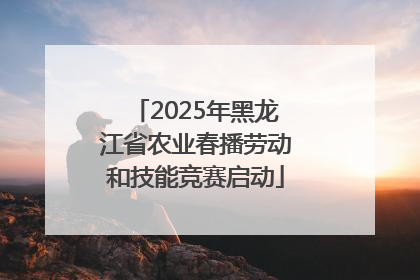 2025年黑龙江省农业春播劳动和技能竞赛启动