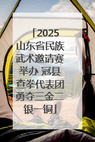 2025山东省民族武术邀请赛举办 冠县查拳代表团勇夺三金二银一铜