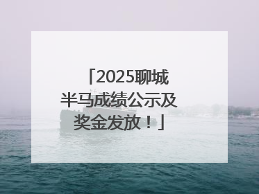 2025聊城半马成绩公示及奖金发放！