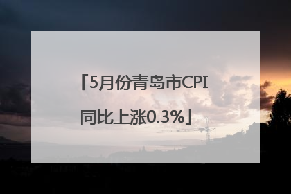 5月份青岛市CPI同比上涨0.3%